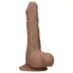 RealRock Dong 10 - Realistischer, skrotaler Dildo (25cm) - Dunkel Natur