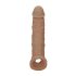 RealRock Penis Sleeve 8 - Penishülle (21cm) - dunkler Naturton