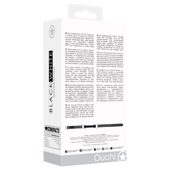 Autsch! - Knochenförmiger Mundknebel (schwarz)