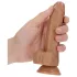 RealRock - Dildo mit Hoden - 15,5cm (dunkel natürlich)