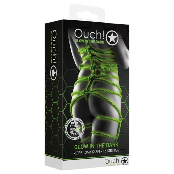 Autsch! - leuchtendes Bondage-Seil (5 m, grün)