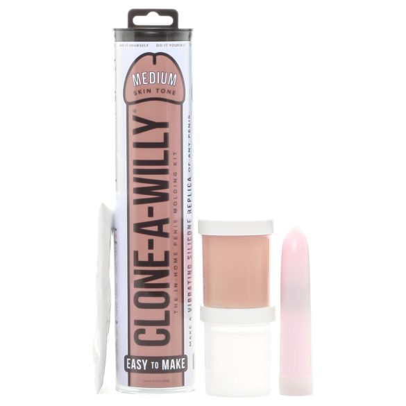 Clone-a-Willy - Penis Abdruck Set mit Vibrator (dunkel natur)