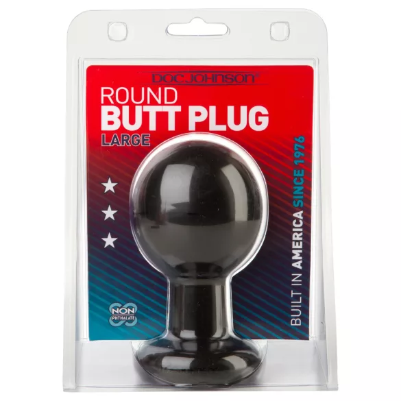 Doc Johnson The Classic - runder Analplug (schwarz) - L
