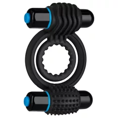   Doc Johnson Optimale - vibrierender doppelter Penisring (schwarz)