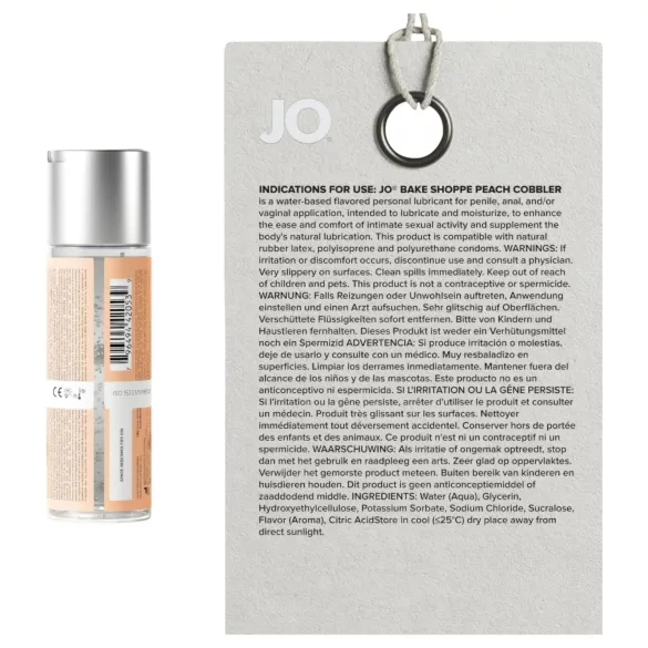 System JO Bake Shoppe - aromatisiertes Gleitgel, Pfirsichkuchen (60 ml)