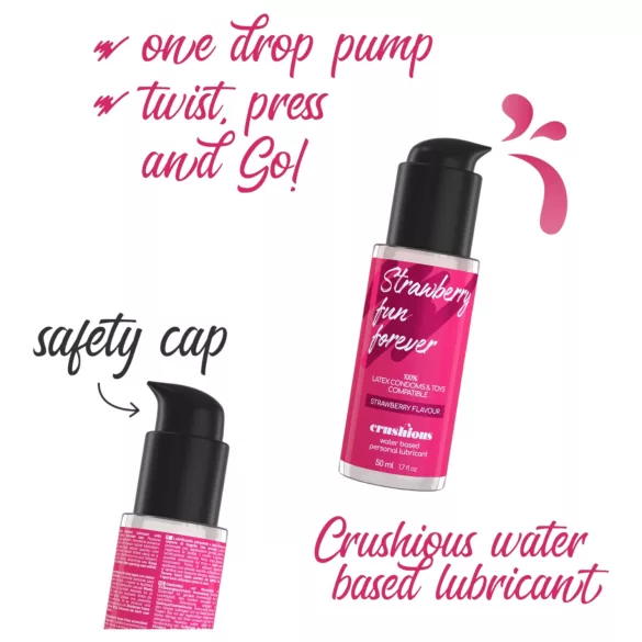 Crushious - Gleitgel auf Wasserbasis, Erdbeere (50 ml)