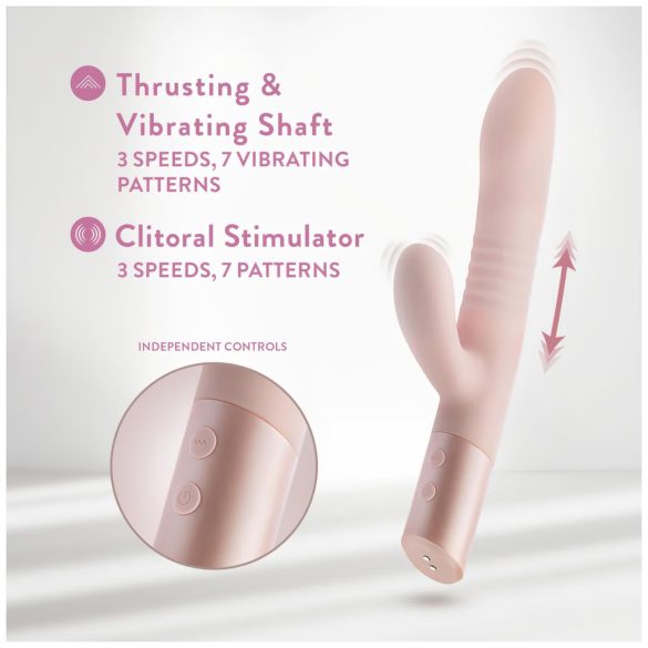 Blush Fraya - Klitoris Schubvibrator mit Griff (Rosa)