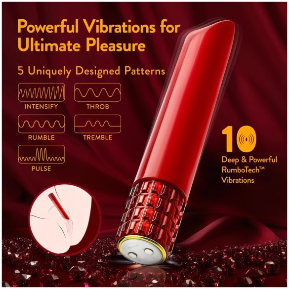 Oh My Gem - Akku-Lippenstiftvibrator (Rot)