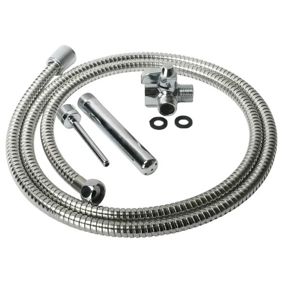 Dusch-Einlauf - Intimdusche-Set aus Aluminium (silber)