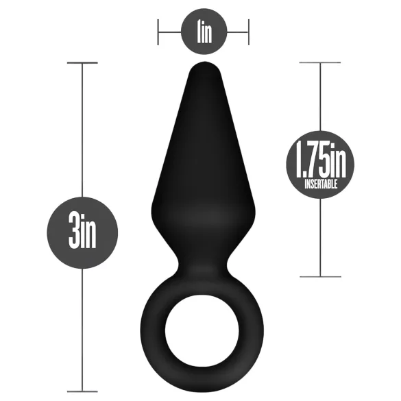 Anal Adventures Platinum S - Analplug (schwarz) - klein