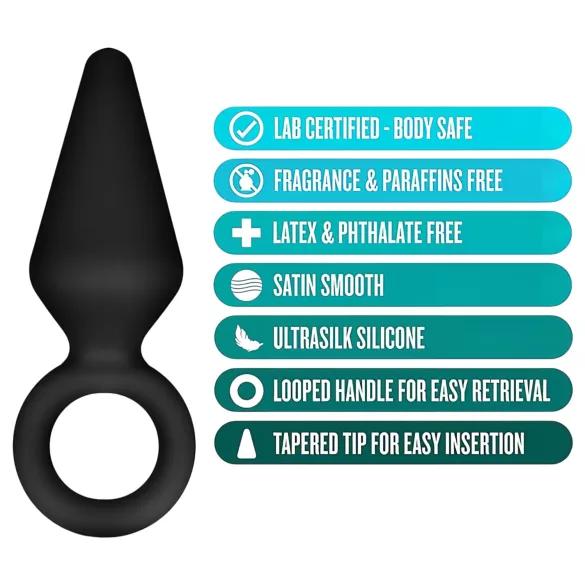Anal Adventures Platinum S - Analplug (schwarz) - klein