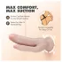 Dr. Skin 8 - Saugnapf Doppel-Dildo (naturfarben)