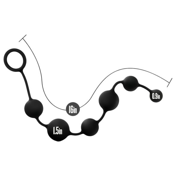 Anal Adventures L – Perlen-Analdildo (schwarz)