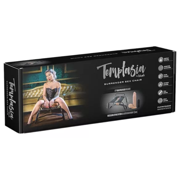 Temptasia - Sexstuhl mit Vibrator (schwarz-natur)