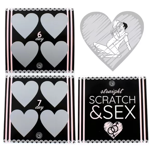 Secret Play Scratch & Sex Straight - Rubbelkartenspiel mit Sexstellungen für Paare (in 5 Sprachen)