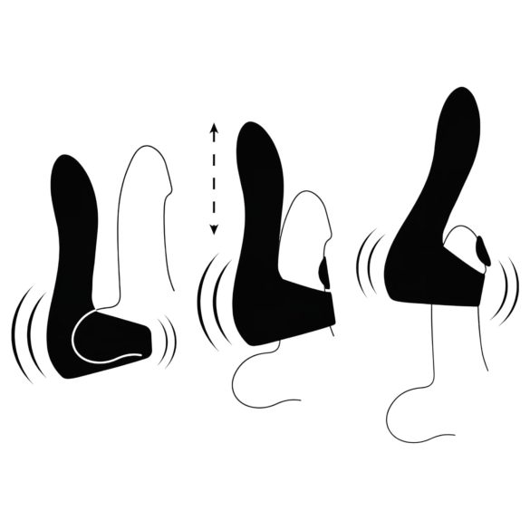 JamyJob - pulsierender Eichelvibrator (schwarz)