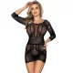 Subblime 951931 - Netzkleid mit offenem Rücken (schwarz) - XS-M