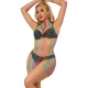 Subblime 952433 - Netzkleid in Regenbogenfarben (S-L)