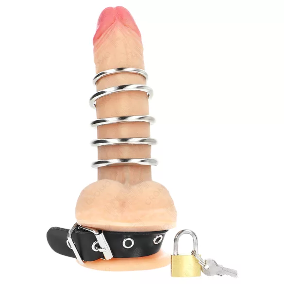 Kink - Penisring mit Metallringen (schwarz)
