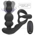Addicted Toys - rotierender Analdildo mit Penisring (schwarz)