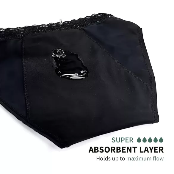 Adalet Natura Super - Periodenslip (schwarz)