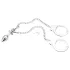 LateToBed BDSM - Handschellen mit Analplug (silber)