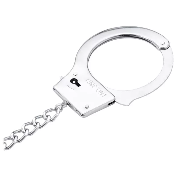 LateToBed BDSM - Handschellen mit Analplug (silber)