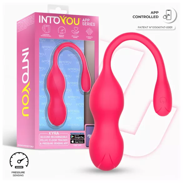 INTOYOU Kyra Pelvic - App-gesteuerte vibrierende Liebeskugel (Pink)