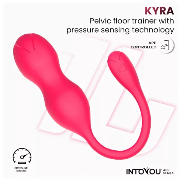 INTOYOU Kyra Pelvic - App-gesteuerte vibrierende Liebeskugel (Pink)
