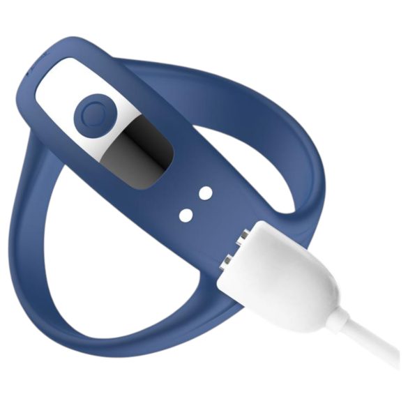 INTOYOU - Intelligenter, vibrierender Penis- und Hodenring (blau)