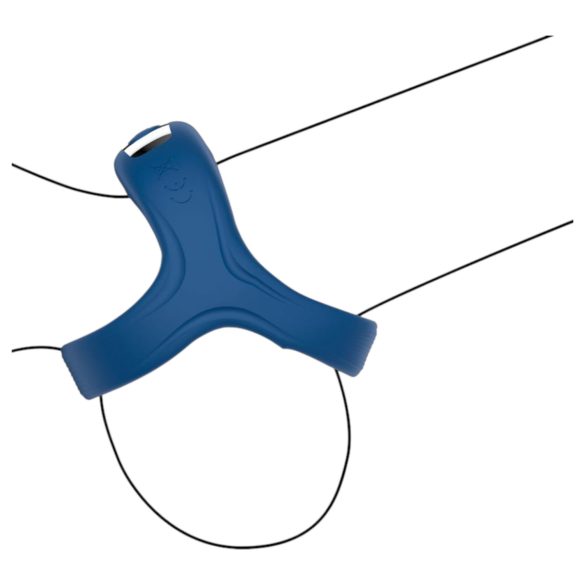 INTOYOU - Intelligenter, vibrierender Penis- und Hodenring (blau)