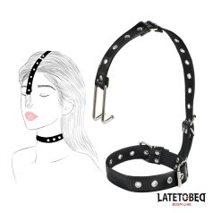 Latetobed - Halsband mit Nasenhaken (schwarz)