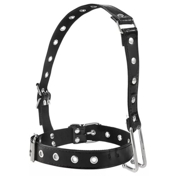 Latetobed - Halsband mit Nasenhaken (schwarz)