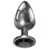 Evolved Black Gem - Metall Analdildo-Set mit schwarzem Stein (Silber)