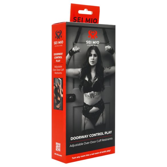 Sei Mio - Tür-Fessel-Set (Schwarz)