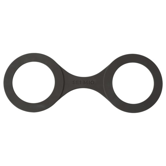 Sei Mio - Silikon-Handschellen - L (schwarz)
