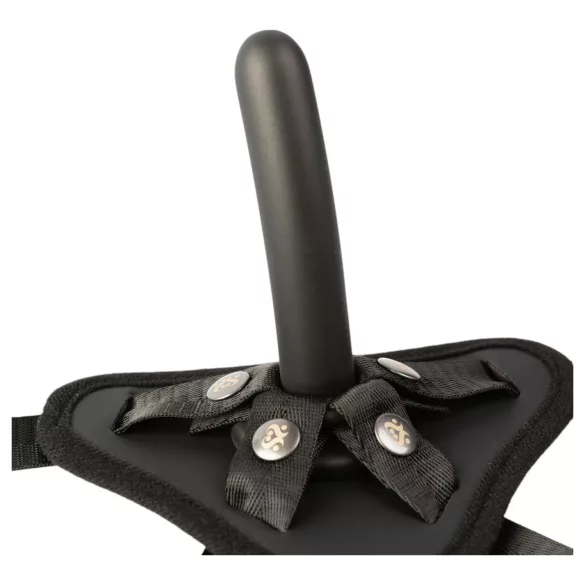 Sei Mio - anpassbarer Dildo mit Harness - 12,5 cm (schwarz)