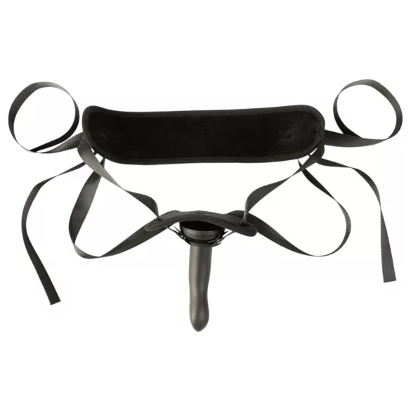 Sei Mio - Strap-on Dildo mit Harness - 15 cm (schwarz)