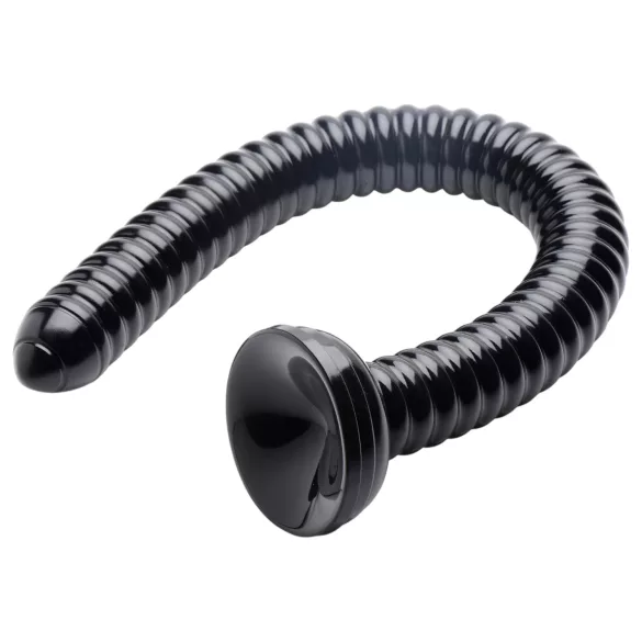 HOSED Geripptes Schlauch 19 - Saugnapf Anal-Dildo (schwarz)