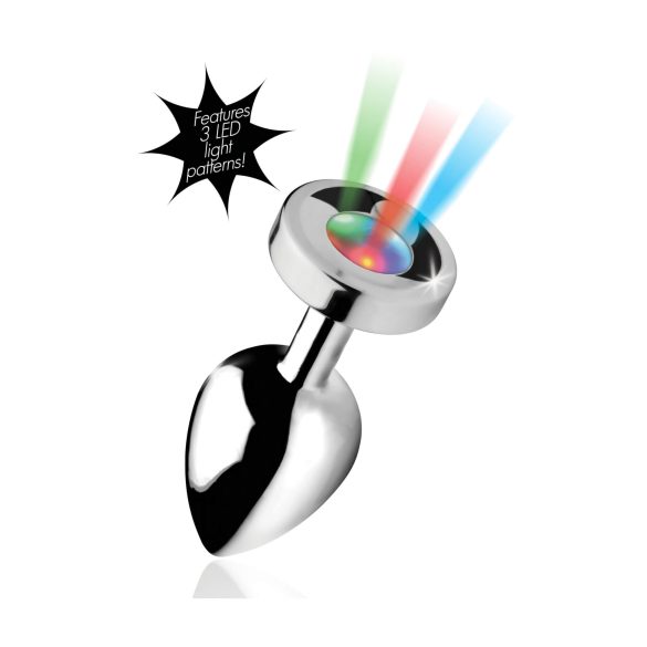 Booty Sparks - Leuchtender Analplug - groß (silber)