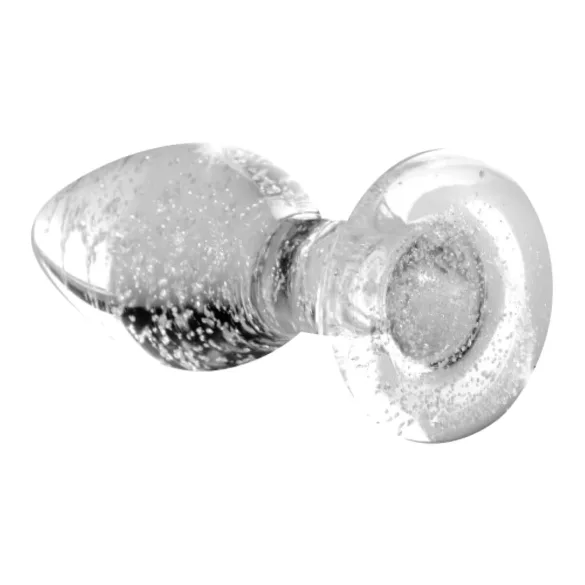 Booty Sparks Glow in the Dark M - Glas Analdildo (transparent)