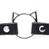 Master Series Kinky Kitty - Halsband mit Katzenkopf-Ring (Schwarz)