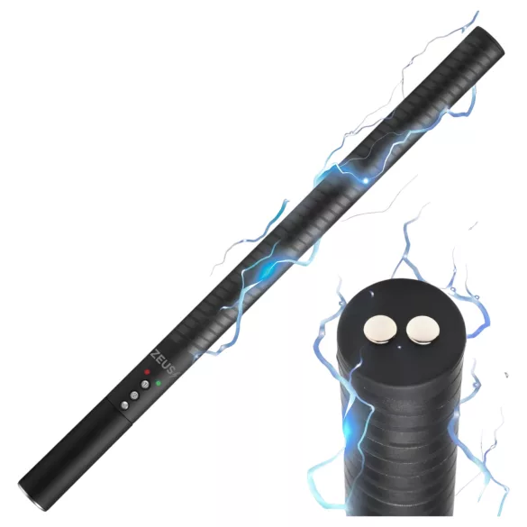 Zeus - Wiederaufladbarer Elektro-Sexstab (Schwarz)