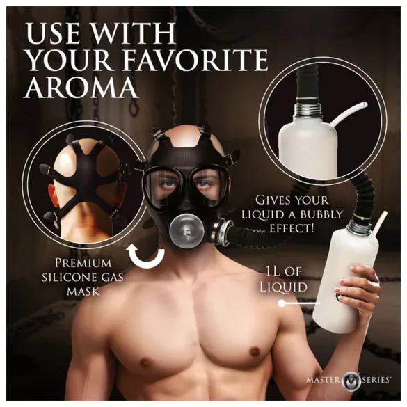 XR Brands - 2-in-1 Saugmaske & Aroma-Inhalator (schwarz)