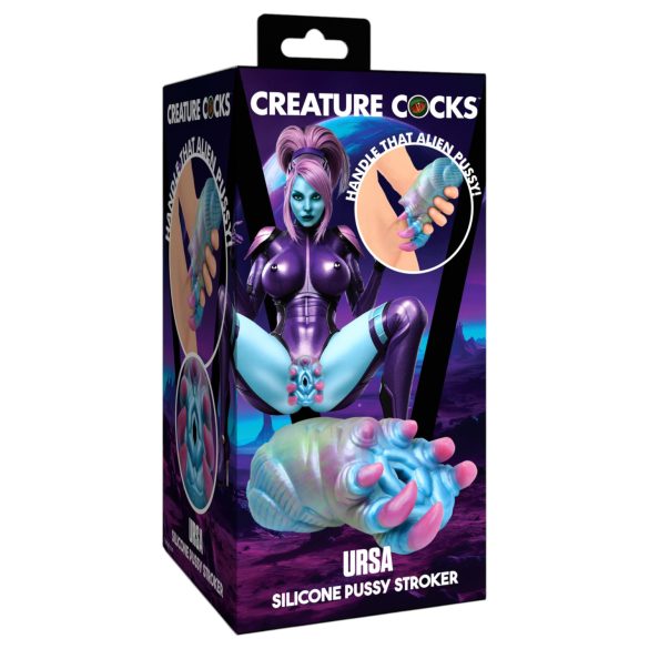 Creature Cocks Ursa - Silikon Alien Masturbator (Blau-Pink)