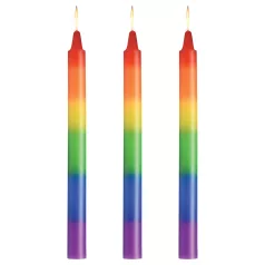 XR Brands - BDSM-Körperkerze - Regenbogen (3 Stk.)
