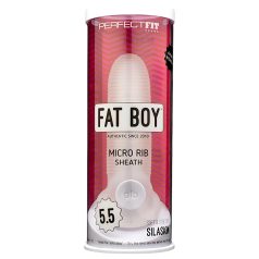 Fat Boy Micro Rillen - Penismantel (15cm) - Weiß