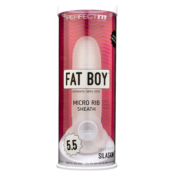Fat Boy Micro Rillen - Penismantel (15cm) - Weiß