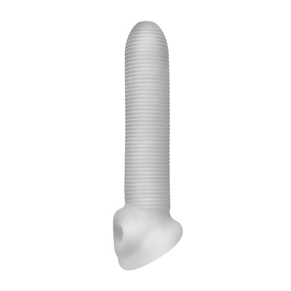 Fat Boy Micro Ribbed - Penis-Mantel (19cm) - weiß