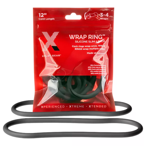 Perfect Fit Slim Wrap 12 - schlanker Penisring - schwarz (30cm)